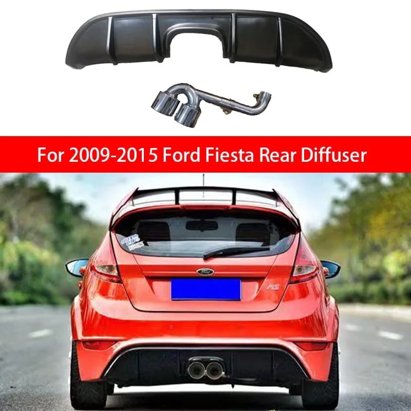 For 2009 2010 2011 2012 2013 2015 Ford Fiesta Regular Edition Auto Parts Rear Defender Lip Spoiler Divider Mento Body Kit