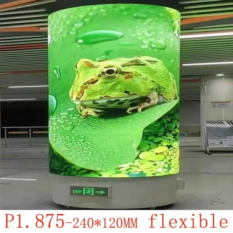 Display flessibile per interni HD a colori P1.875 modulo matrice LED RGB 240 x120mm pannello schermo pubblicitario 128x64 Pixel
