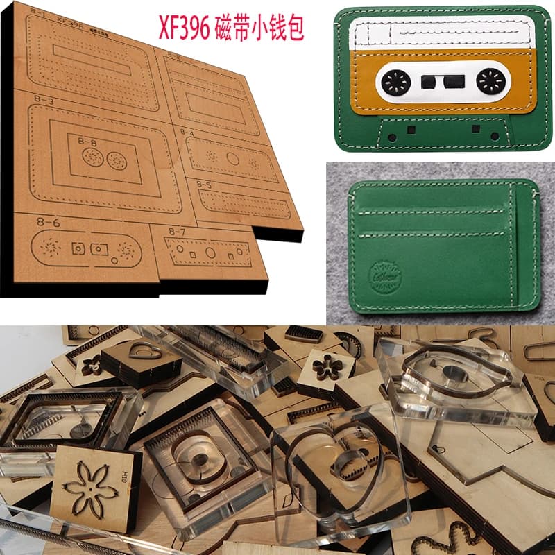 New Japan Steel Blade legno Die tape portafoglio Leather Craft Punch Hand Tool Cut Knife mold XF396 leather craft tools