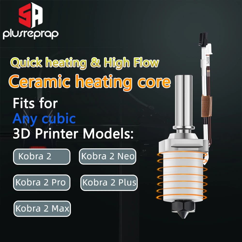 Hotend in ceramica Kobra 2 5Aplus per stampanti 3D Anycubic Kobra 2, Plus, Max, Pro, Neo - Kit hot end ad alto flusso