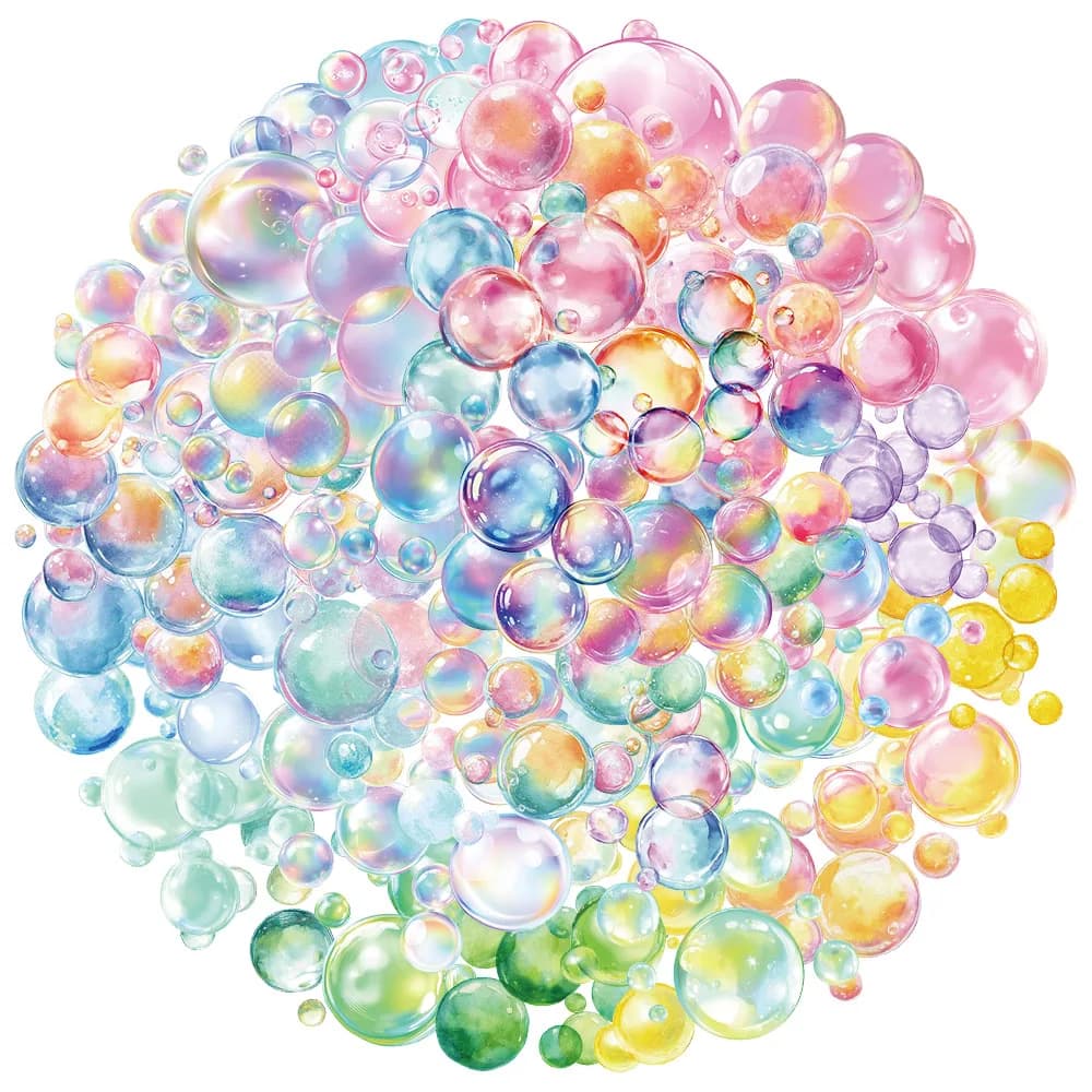 50PCS Creative Color Bubble PET Transparent Material Sticker Phone Case Decoration DIY Phone Case Notebook Sticker