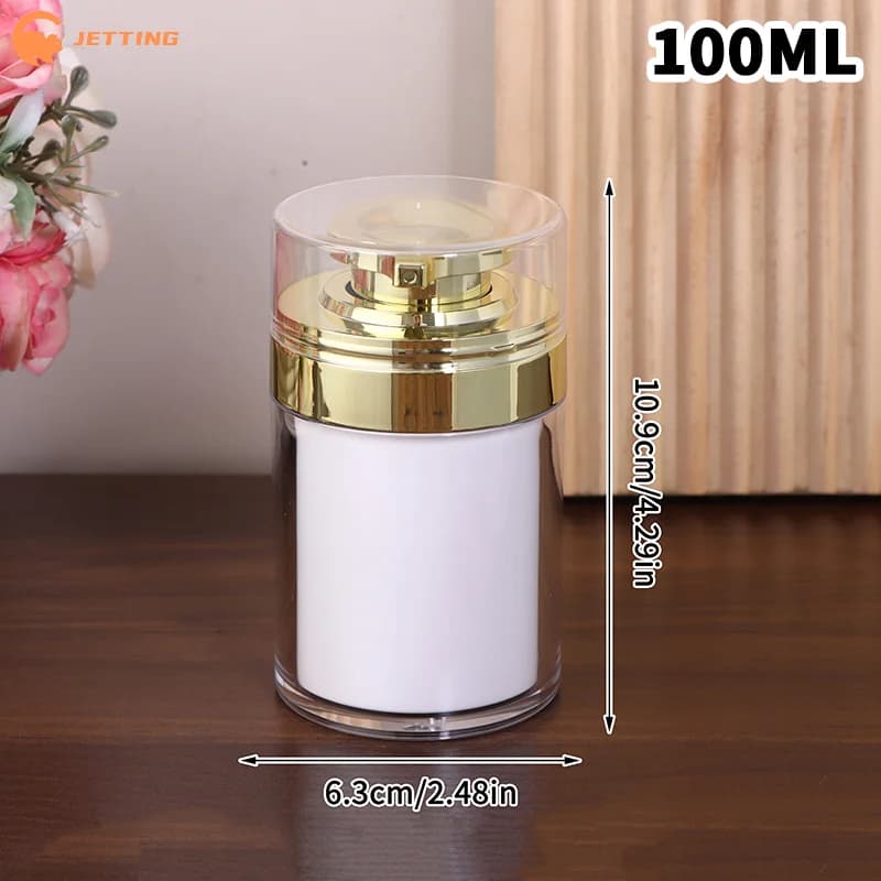 Bottiglia sottovuoto ricaricabile 15/30/50/100ML Crema da viaggio Lozione Contenitore cosmetico con pompa Crema idratante Barattolo vuoto per la cura personale