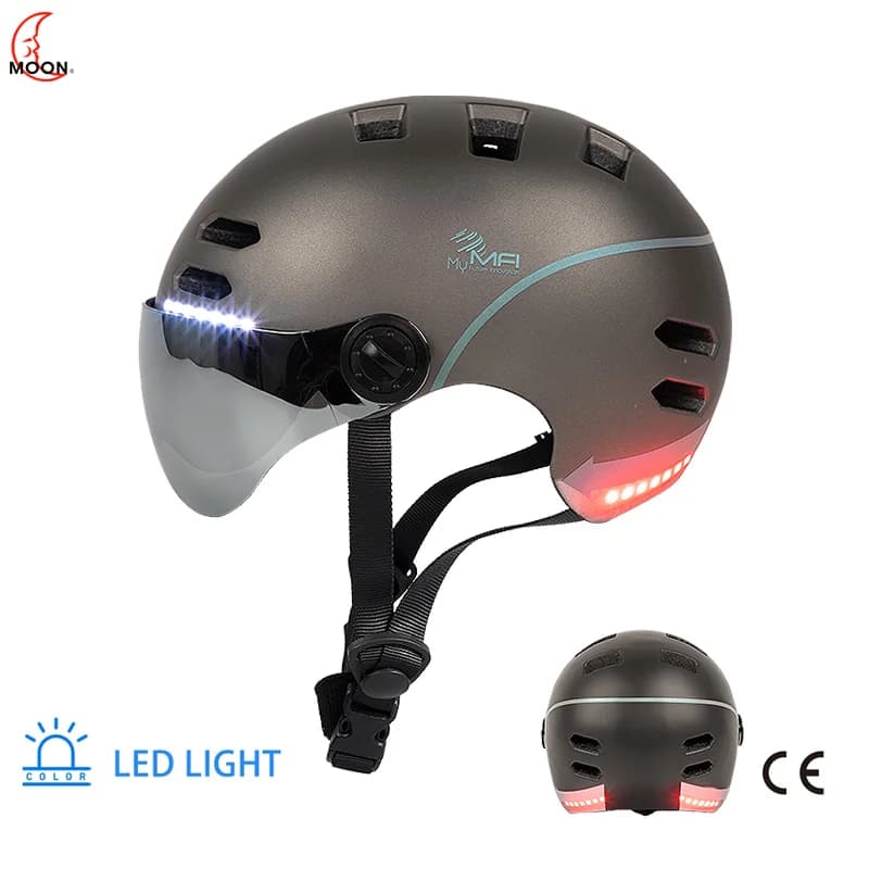 Indicatore LED posteriore per casco da bici urbano e barra luminosa a LED anteriore per ciclismo notturno, sicurezza stradale