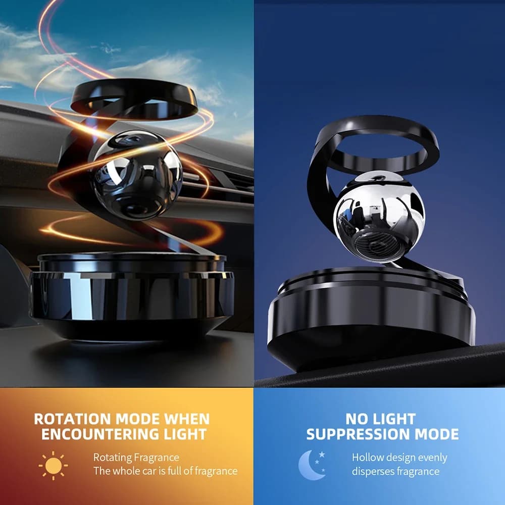 Levitazione Auto Ornamento Solare Energia Solare Rotazione Auto Fragranza Deodorante Aromaterapia Odore Diffusore Accessori Interni