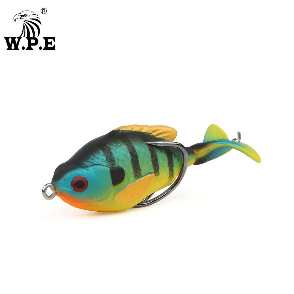 WPE 1 pz Richiamo di Pesca 75mm 10 colori Richiamo Morbido Richiamo Falso TopWater Simulazione Galleggiante Esca Artificiale Attrezzatura Da Pesca Pesca