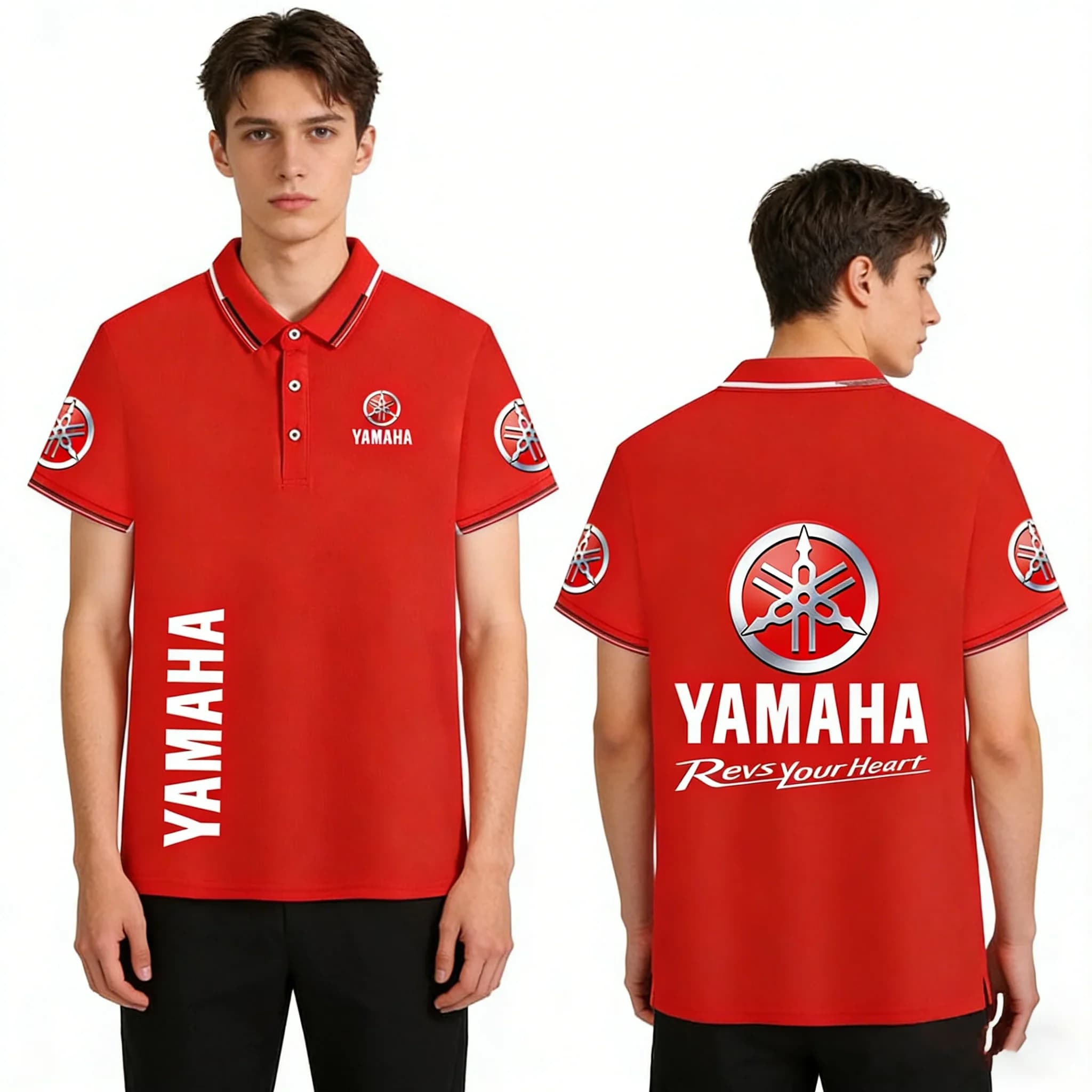 Maglietta da moto da corsa con colletto Yamaha, polo da ciclismo per uomo e donna, top estivo a maniche corte, abbigliamento per fan del MotoGP