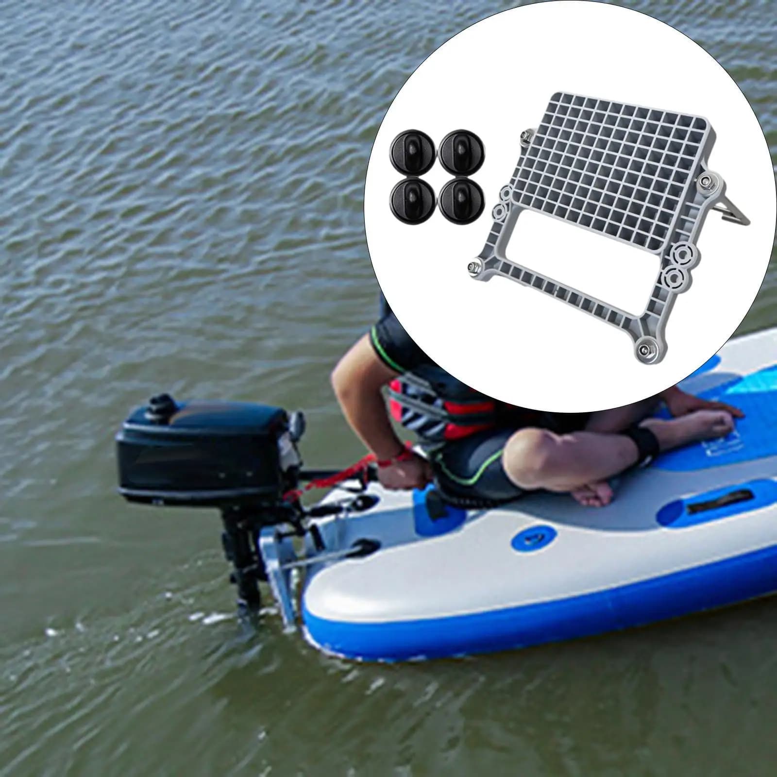 Kit di montaggio per motore per barche Supporto per motore fuoribordo ad alte prestazioni per kayak da pesca Barche gonfiabili Tavole per paddle Gommi in gomma