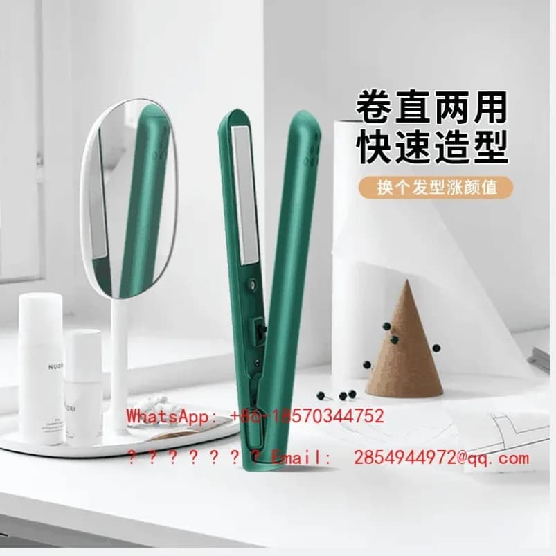 Factory Direct Sales Wireless Splint Straight Roll Dual-purpose USB Portable Curling Iron Hair Straightener