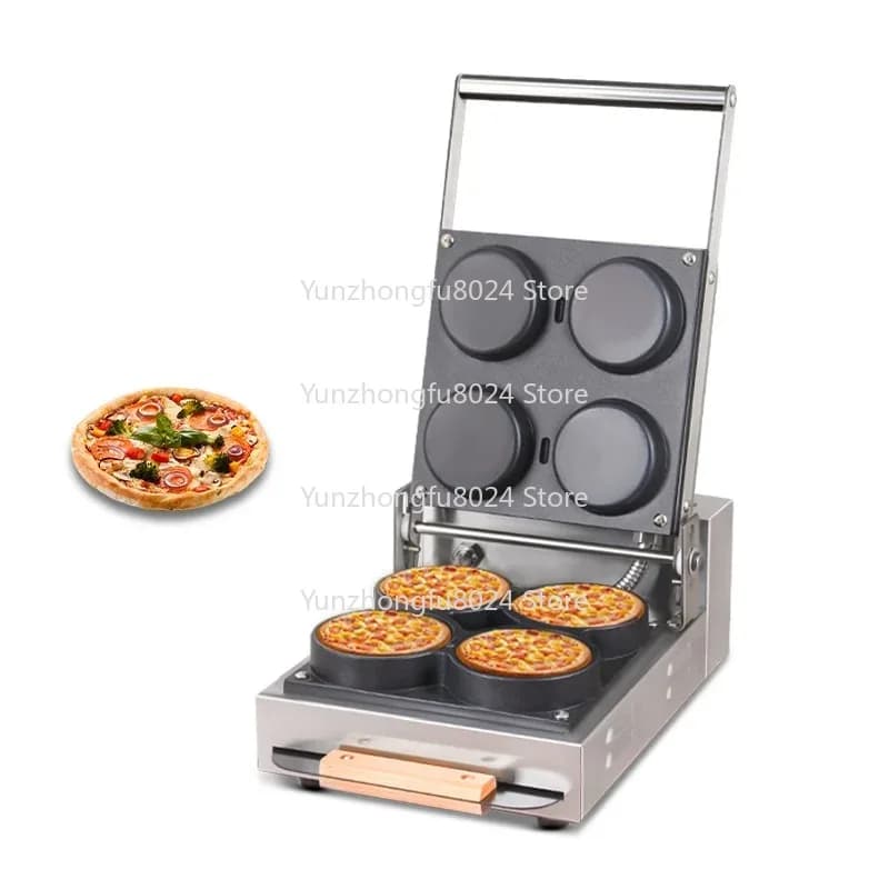 Forno elettrico per pizza 4 Mini macchina per fare la pizza Macchina multifunzione per snack per torte rotonde