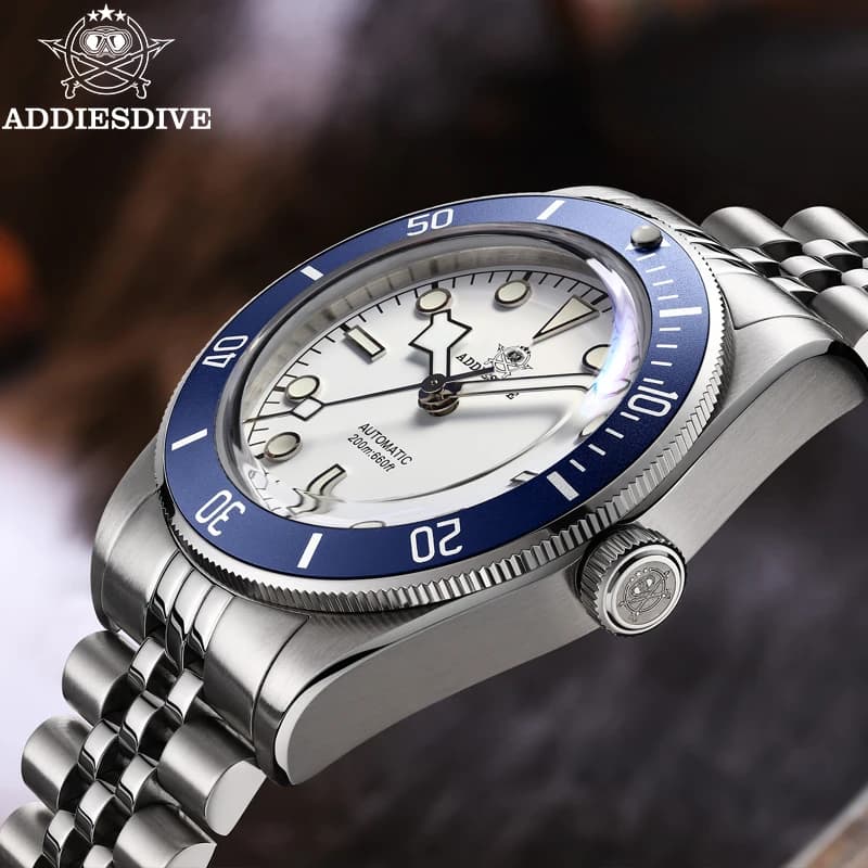 ADDIESDIVE NUOVI Orologi Da Uomo In Acciaio Inox 316 Vetro Zaffiro BGW9 Super Luminoso 200M Orologio Meccanico Automatico Impermeabile