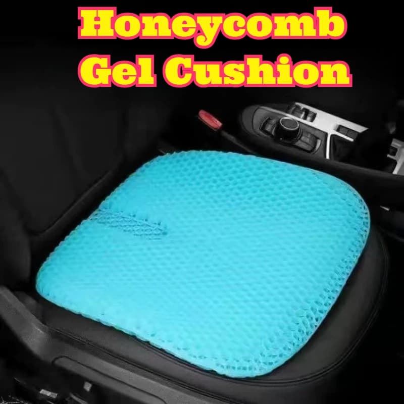 ‌Cooling Honeycomb Gel Seat Cushion Oversized Universal Fit Car Office Chair Summer Breathable Non Slip Pressure Relief Long Mat