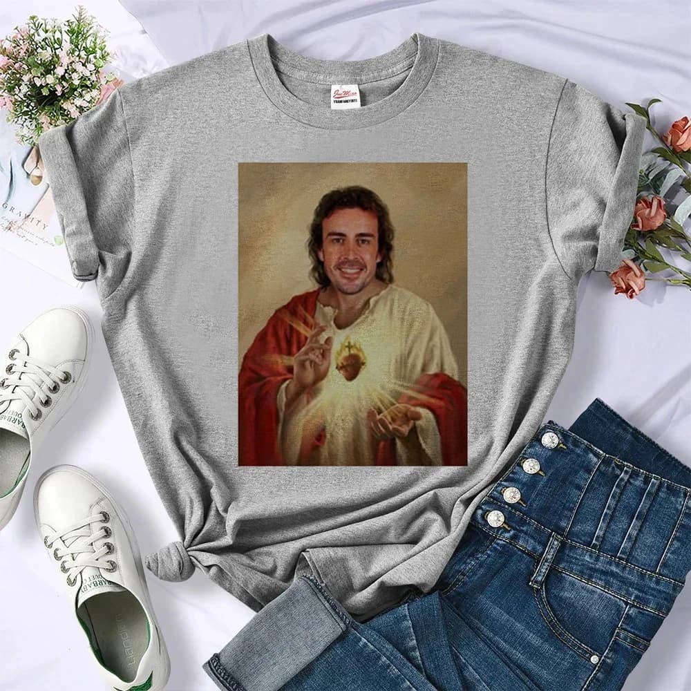 Nuova T-shirt divertente con stampa Fernando Alonso 2026, a maniche corte, streetwear, da uomo e da donna, top da uomo