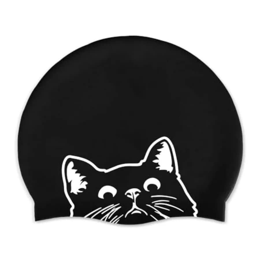 Adult Swim Cap, Durable Silicone Swimming Cap for Men Women, Waterproof Comfortable Swim Hat Bathing Cap for Short Medium Long