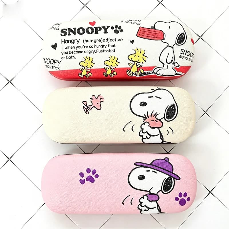 Men Women Hard-shell Glasses Case Cartoon Anime Snoopys Derivative Peripherals Eyeglasses Boxes Portable Box Birthday Gift