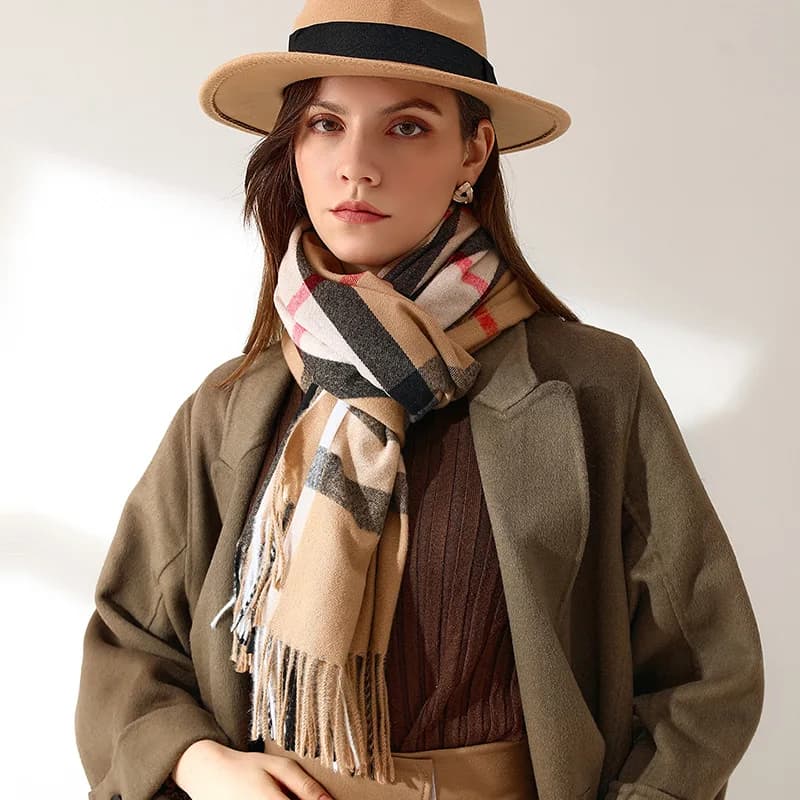 Sciarpa scozzese da donna per l'autunno inverno Lady Cashmere Feeling Scialle Primavera Grande coperta Morbida classica avvolgente calda Nave di goccia all'ingrosso