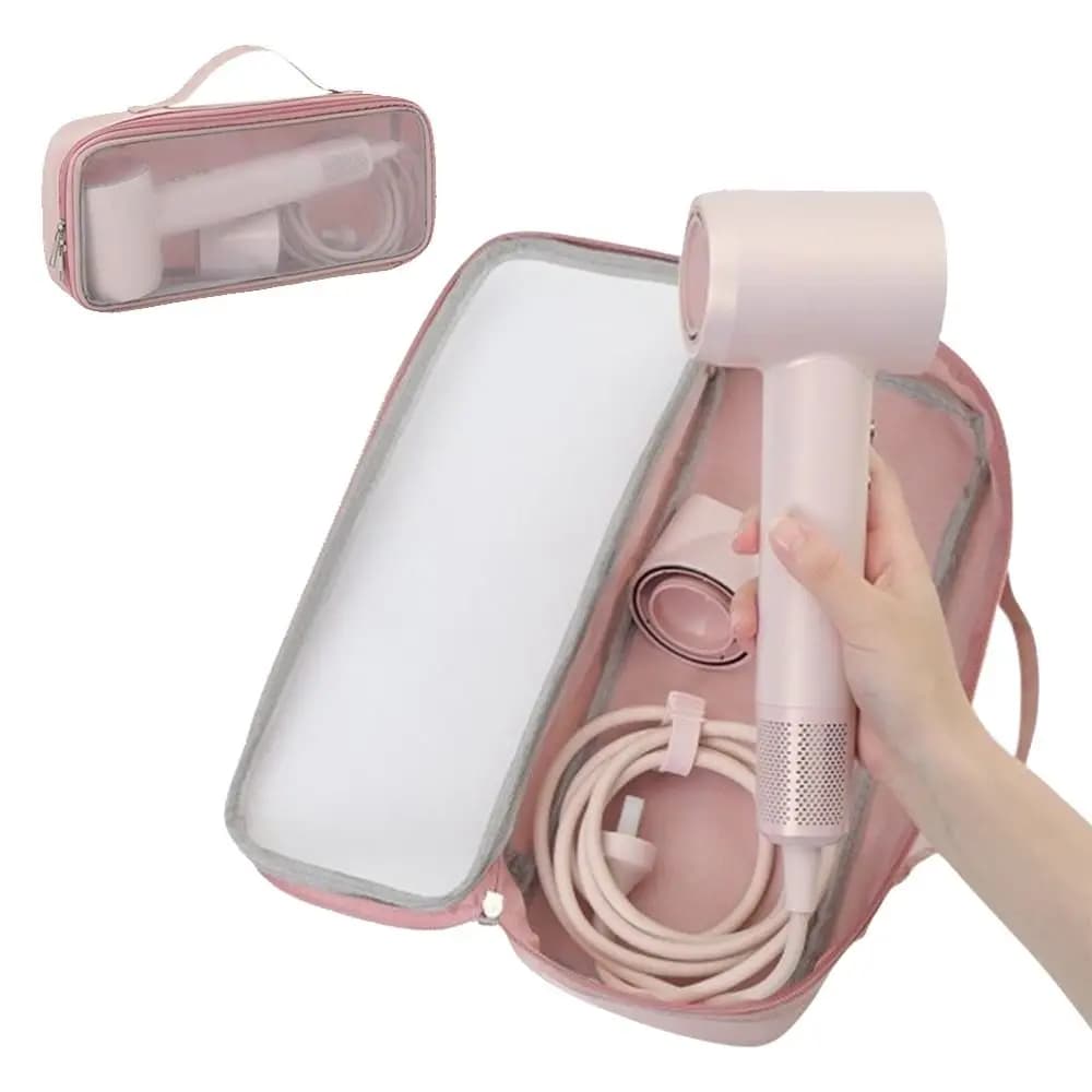 Travel Organizer Hair Dryer Carrying Case Dustproof Portable Hair Curler Storage Bag Large Capacity Protective Cover