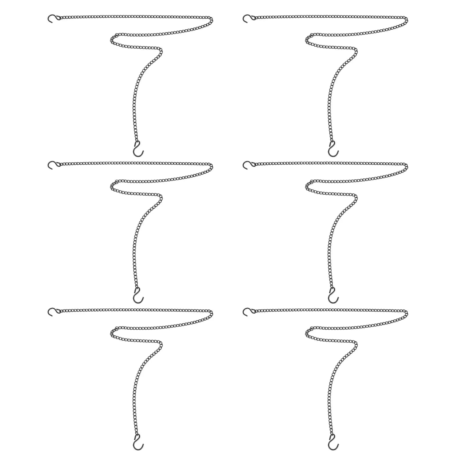 6Pcs Decorative Hanging Chains Metal Picture Hanging Chain Hooks for Signs Clothing Wind Chimes Plant Basket Holiday Decor