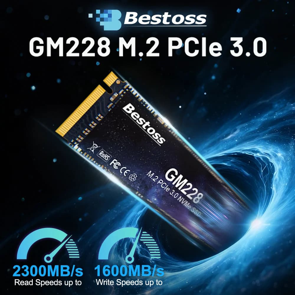 Bestoss PCIe 3.0 NVMe M.2 2280 Interfaccia SSD 128 GB 256G 512 GB 1 TB 2 TB Gen3 Unità a stato solido per PC portatile