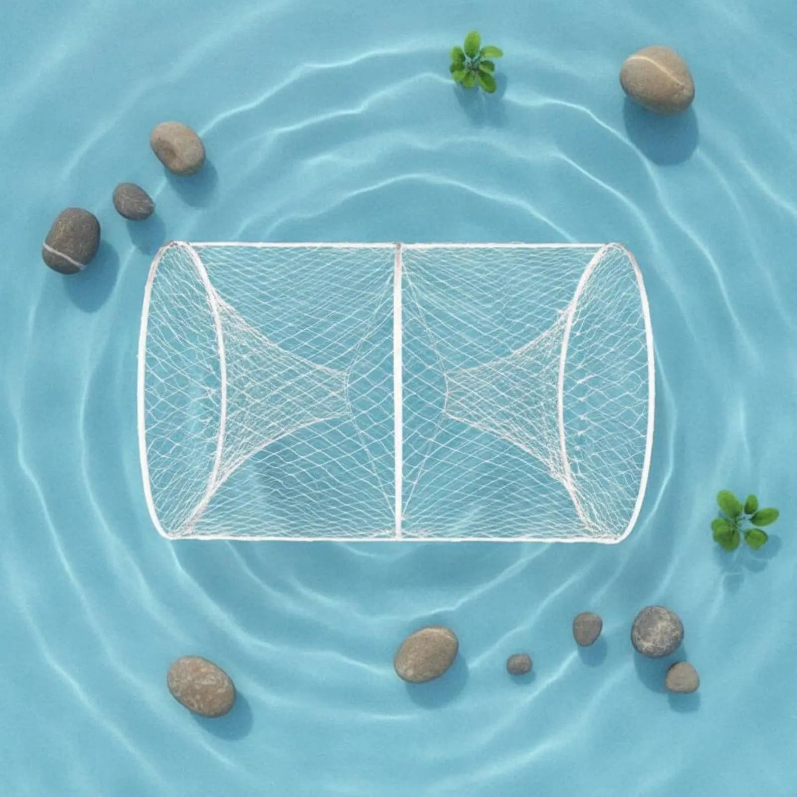 Portable Fishing Basket Net Trap for Carp Catfish Turtle with Durable Foldable Body