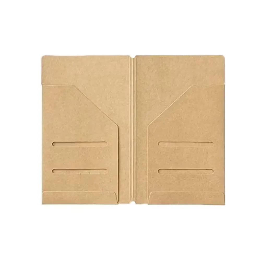 Cartella Portadocumenti Multifunzionale in Carta Kraft, Porta Passaporto Ricaricabile Portatile, Accessori per Diari di Viaggio