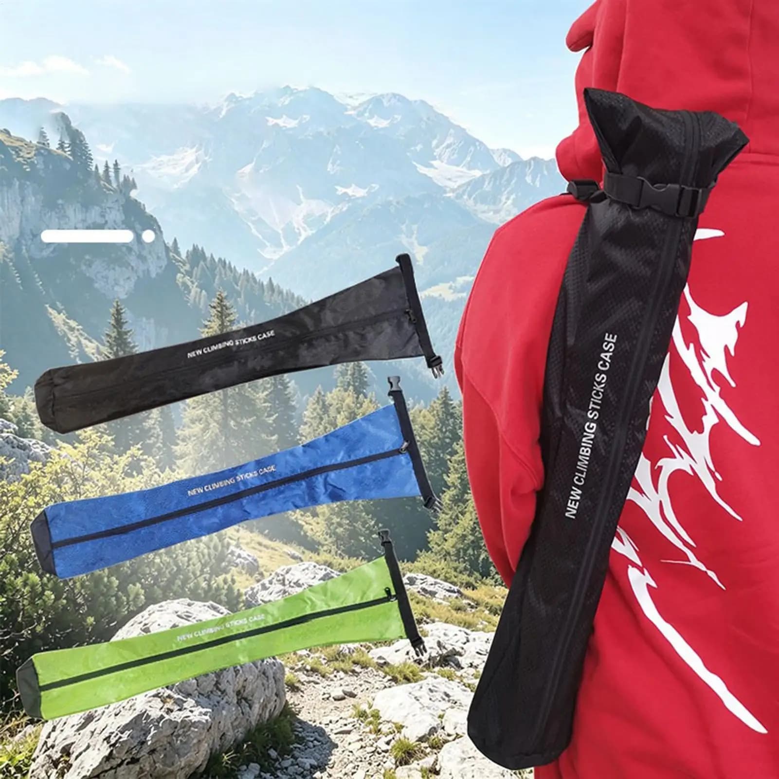 Trekking Pole Holder Walking Stick Portable Case With Adjustable Drawstring Portable Trekking Pole Carrying Bag For Camping