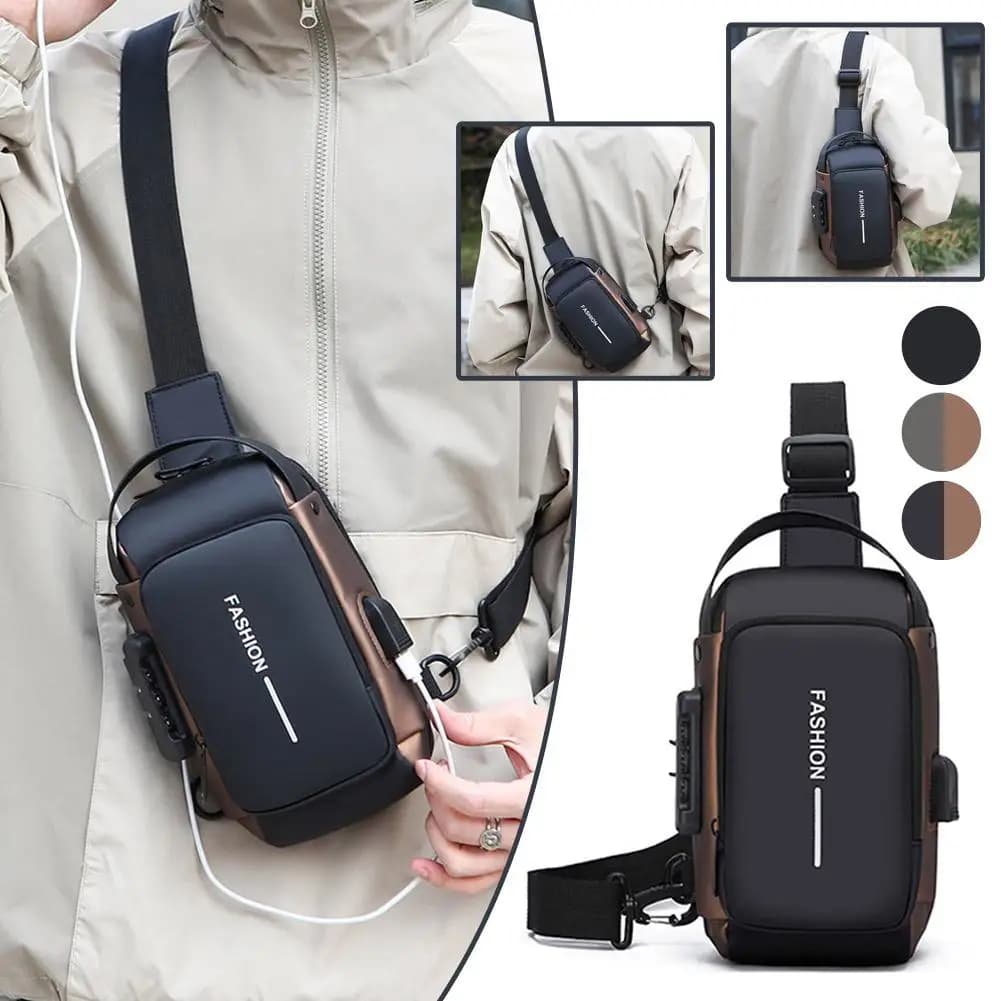 Crossbody Chest Pack Large Storage Well Structured Inner Space Soft Wear Fabric Comfort Weight Balanced Strap Multi Color