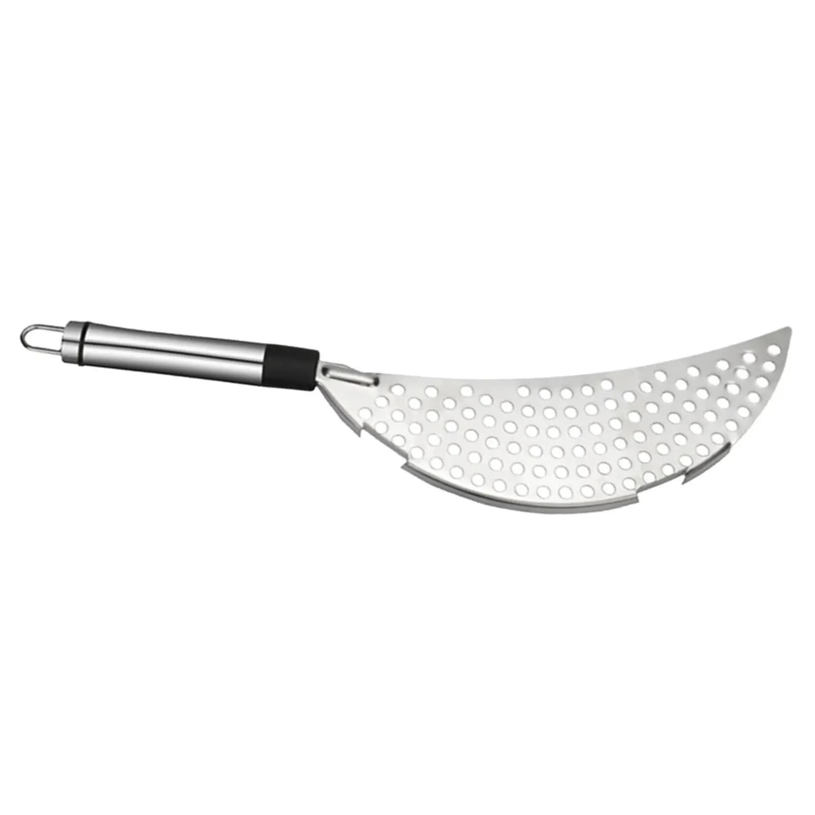 Handheld Stainless Steel Pot Drainer Crescent Pan Strainer for Fry Draining Pasta Spaghetti Kitchen Use Stainless Steel Strainer