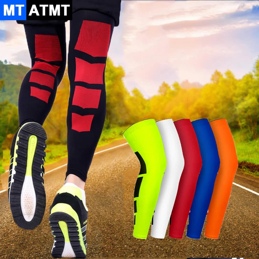 1 paio di scaldamuscoli da basket Super elastici manicotti a compressione per coscia di vitello ginocchiera calcio basket ciclismo Fitness uomo donna