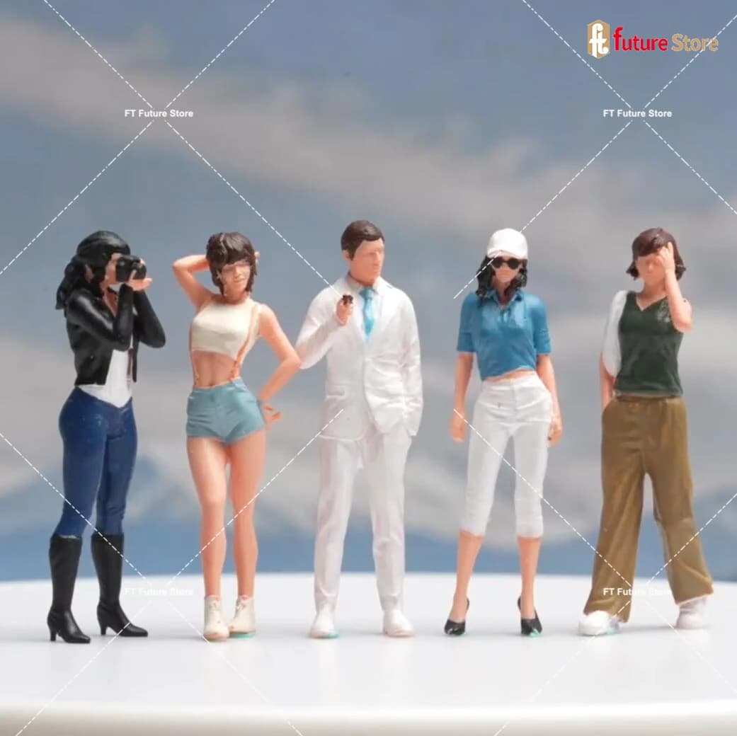 Dipinto in miniatura 1/87 1/64 1/43 1/24 1/18 Fotografo Bellezza Donna Uomo Modello Figura 3D Diorama Mini Doll Scena Puntelli
