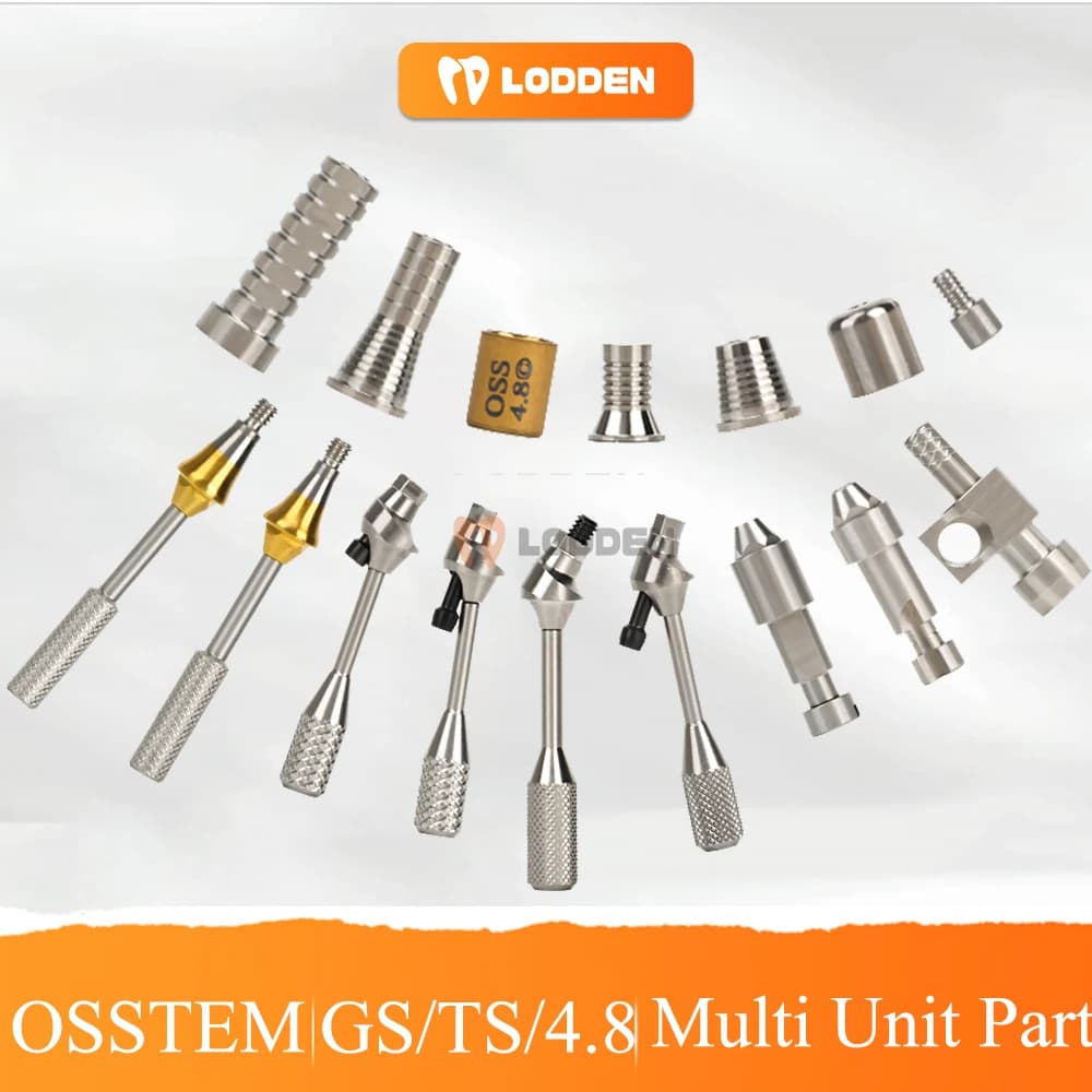 5PCS OSSTEM GS/TS Sistema Multi Unità Perno Impianto Composito Per Angolo Retto Perno In Lega di Titanio Materiale di Laboratorio Dentale