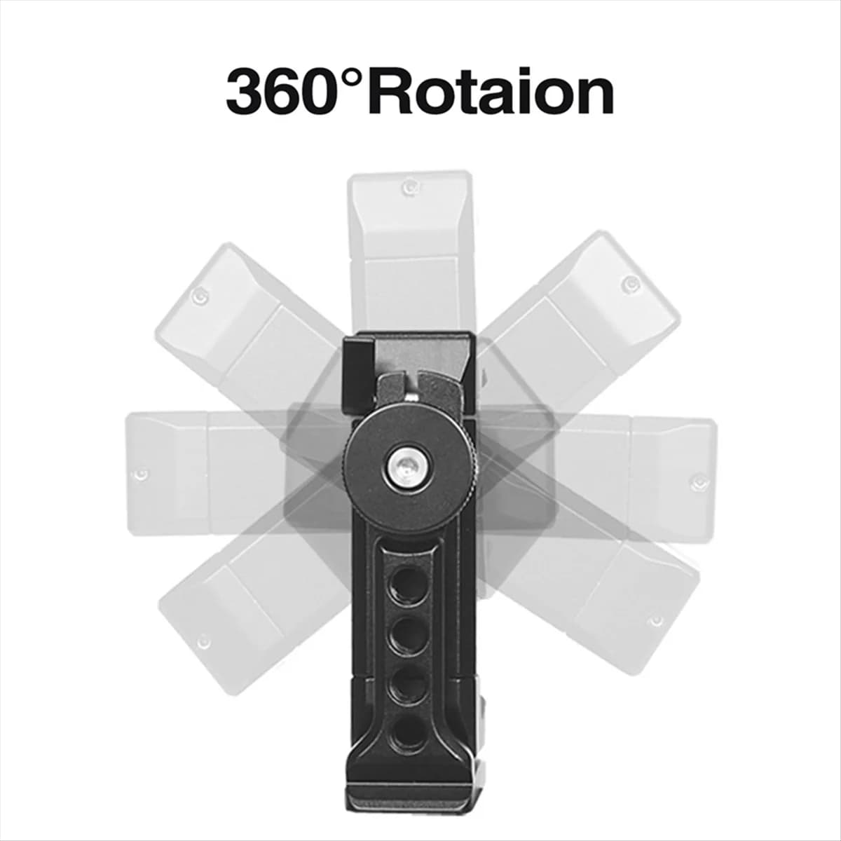 ABGN Adattatore per supporto per smartphone con supporto per treppiede per telefono cellulare in metallo W Cold Shoe Arca per 15 14 13 12 11 X XR