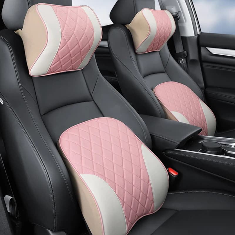 Nuovo Cuscino Lombare per Auto in Memory Foam, Supporto per Collo e Schiena, Rimovibile e Lavabile, Universale per Veicoli