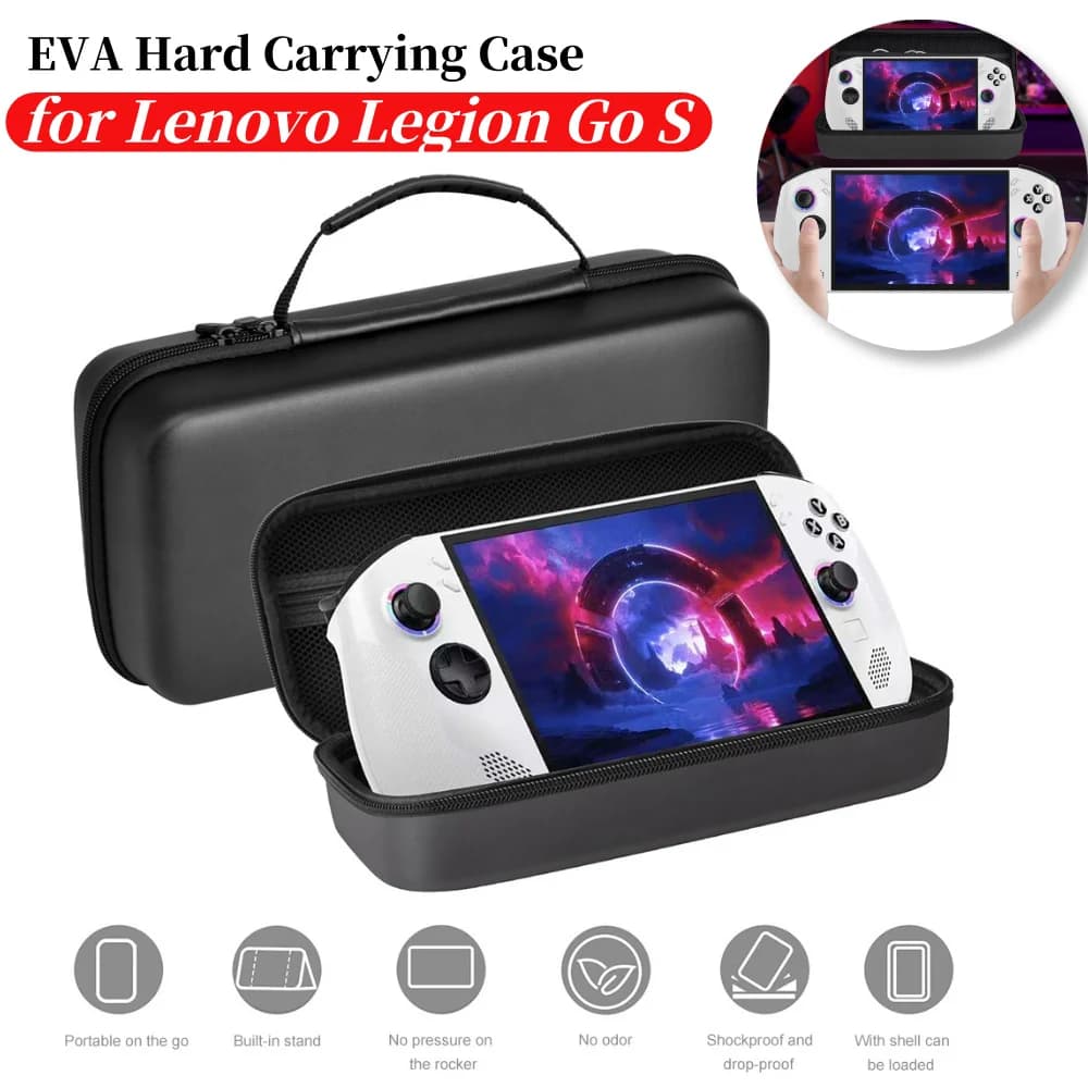 EVA Hard Carrying Case Bag for Lenovo Legion Go S Handheld Game Console Waterproof Hard Shell Case Anti-Drop Travel Carrying Bag