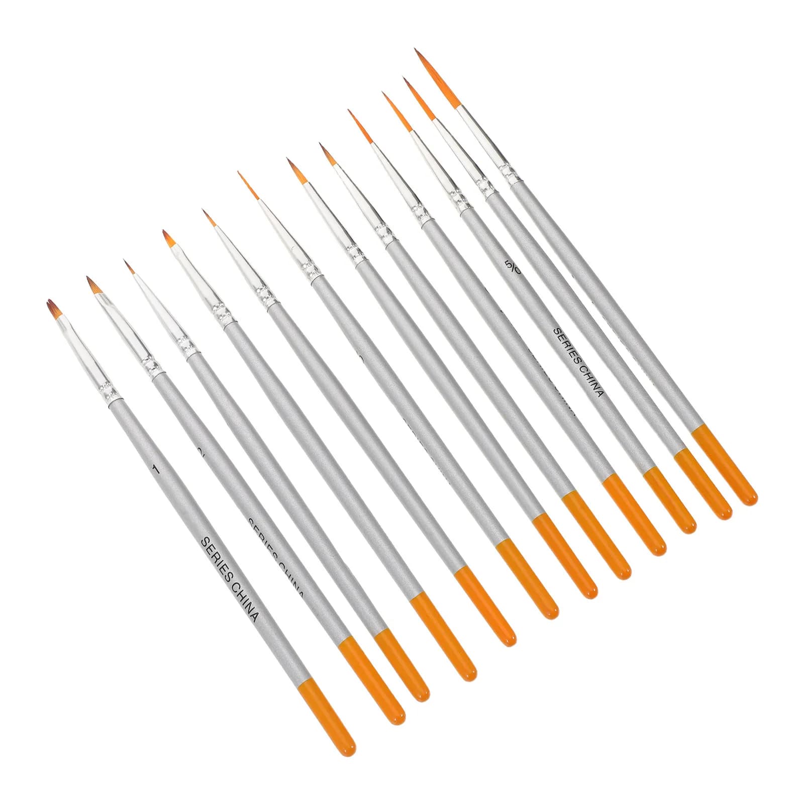 12Pcs Fine Detail Nylon Liner Brushes Watercolor Paint Brush Set Professional Acrylic Oil Painting Art Supplies