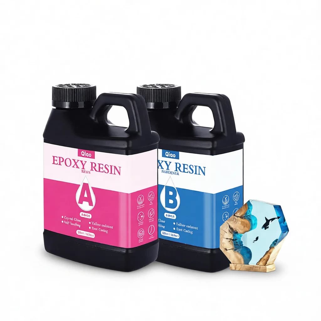 Kit Resina Epossidica Cristallina 1:1 – Asciugatura Rapida, Resistente al Calore per Arte, Gioielli, Piani Tavolo in Legno e Progetti di Rivestimento Fai-da-Te