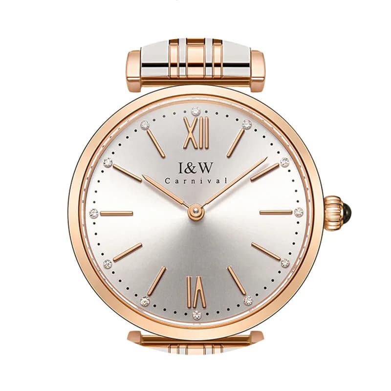 CARNEVALE orologi da polso al quarzo moda marca donna lusso oro rosa orologi casual per ragazze orologio impermeabile per donna Reloj Mujer