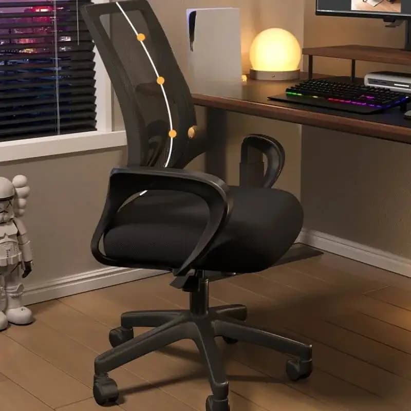 Poltrona Girevole da Ufficio, Sedia da Studio Comoda, Sgabello Lounge, Sedia da Gaming PC, Chaise de Bureau per Anziani, Arredamento da Lavoro