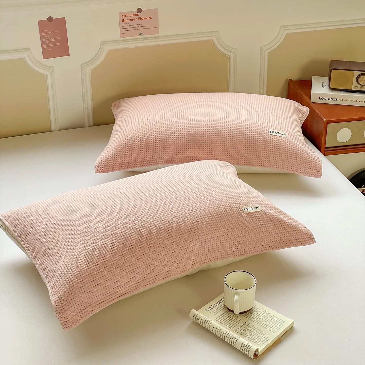 2 pz. Fodere per cuscino in cotone 100% 52x75 cm, per cuscino singolo, biancheria da letto per bambini e ragazzi