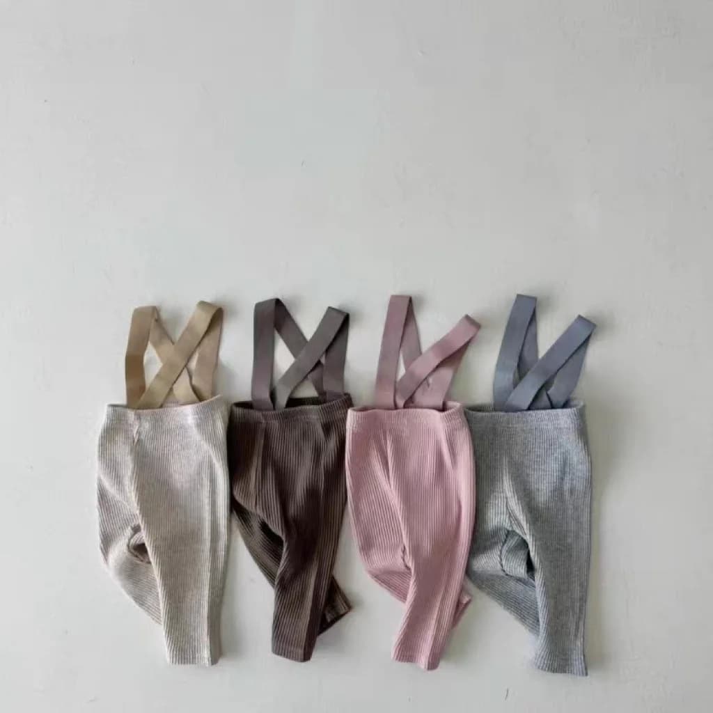 MiniAinis Autumn Winter New Baby Color Pit Strap Pants Girls Pink Fit And Versatile Leggings Boys Brown Cotton Soft Overall