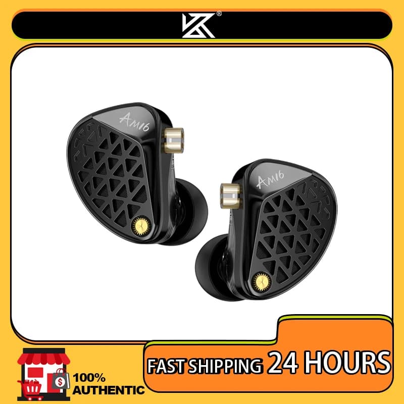 KZ AM16 Auricolari con cancellazione del rumore Cuffie sportive Cuffie cablate in-ear Cuffie con monitor per bassi HIFI con armatura bilanciata 16BA