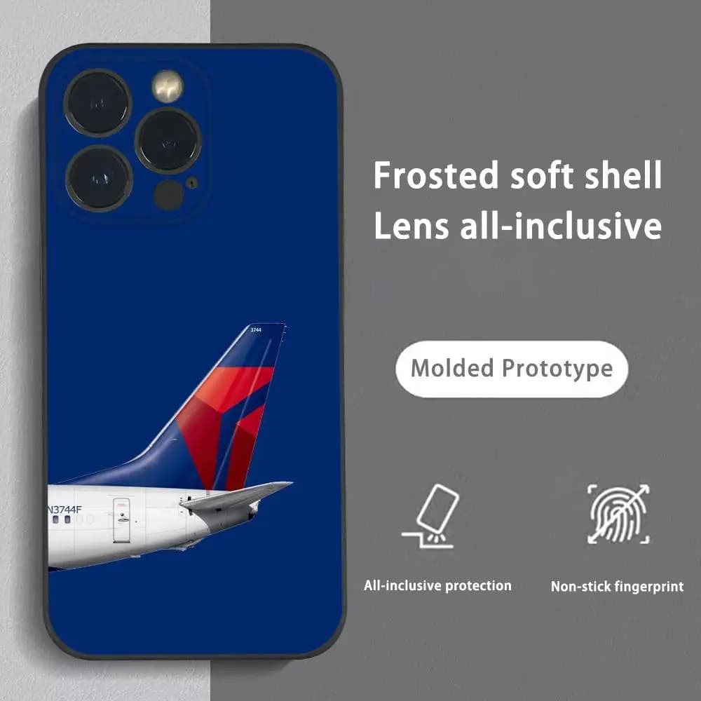 Fashion Brand A-Airbus-es Simple Logo Phone Case For IPhone 16 15 14 13 Pro Max Plus Mini Black Frosted Soft Shell Funda