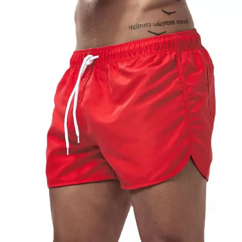 Pantaloncini da bagno estivi da uomo ad asciugatura rapida, per surf e spiaggia, con elastico in vita e fodera in rete