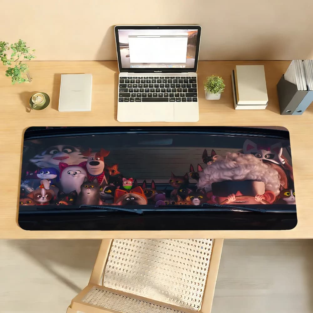 Movie S-Secret L-Life Of P-Pets Tappetino per mouse Tappetino da scrivania antiscivolo Accessori per PC e laptop Tastiera da ufficio in gomma Decorazione per giocatori di grandi dimensioni