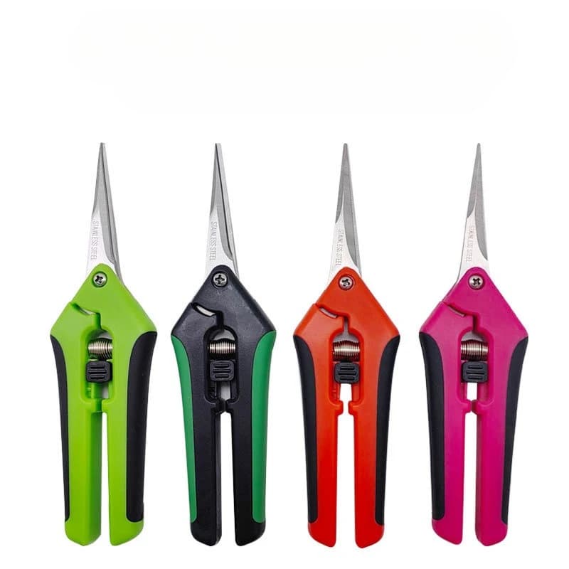 6,5 inch gardening scissors, hand pruning shears - Straight blades and stainless steel elbow, garden tools, flowers, branches