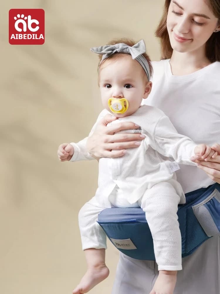 AIBEDILA Marsupio per bambini Seggiolino per anca traspirante Sgabello ergonomico per marsupio per bambini Seggiolino per anca per bambini Sgabello per seggiolino per bambini 0-2 anni