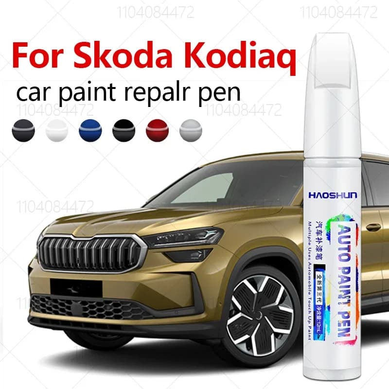 Per Skoda Kodiaq 2016-2025 NS Penna di riparazione della vernice Touch Up Scratch Remover Accessori auto fai da te Nero Bianco Rosso Arancione Argento Blu
