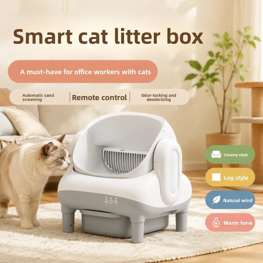 New intelligent automatic cat litter box open cat toilet free hands electric shit shovel machine