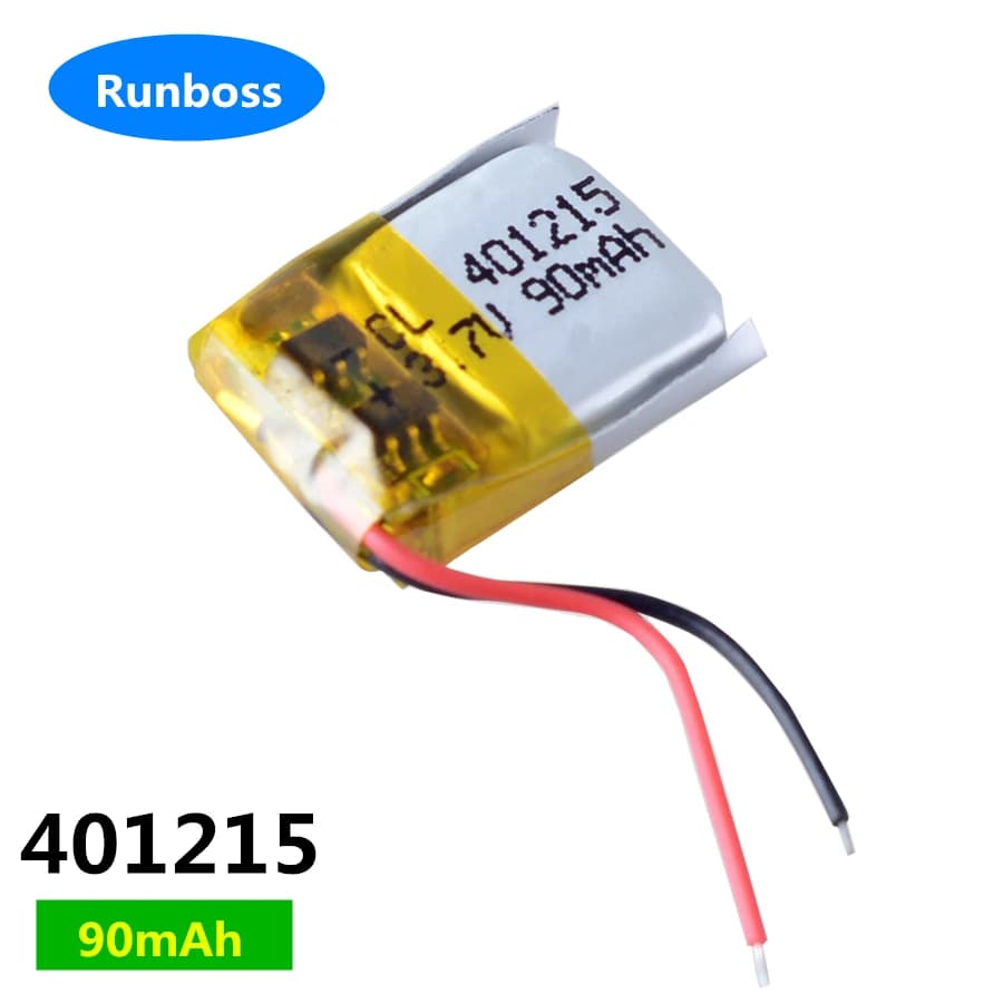 1-10 pz 401215 3.7V 90mAh batteria ai polimeri di litio per occhiali 3D MP3 orologio giocattolo Selfie Stick apparecchio acustico penna di lettura GPS MP4 DVD