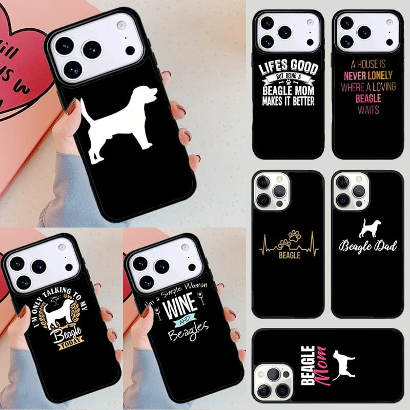 Custodia per telefono con simpatico cane Beagle mamma per Apple iPhone 17 Air 16E 15 14 Plus 13 12 11 Pro Max Mini Funda Cover