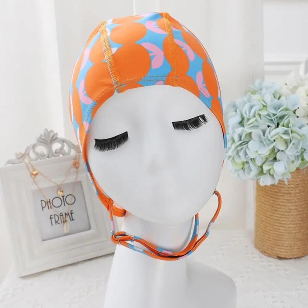 Women's Adjustable Swim Cap Protecting Ears Swim Hats in Fabric Turbante Sport Swimwear Free Size Sports Water Sports